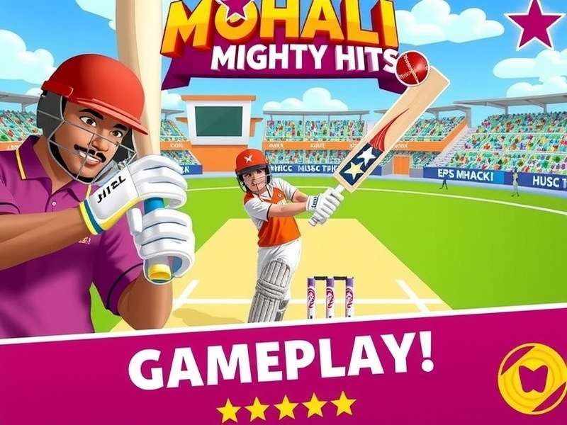 Cricket Action in Mohali Mighty Hits Mohali Mighty Hits Cricket Gameplay
